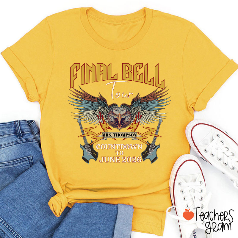 Personalized Funny Retirement Countdown Teacher T-Shirt