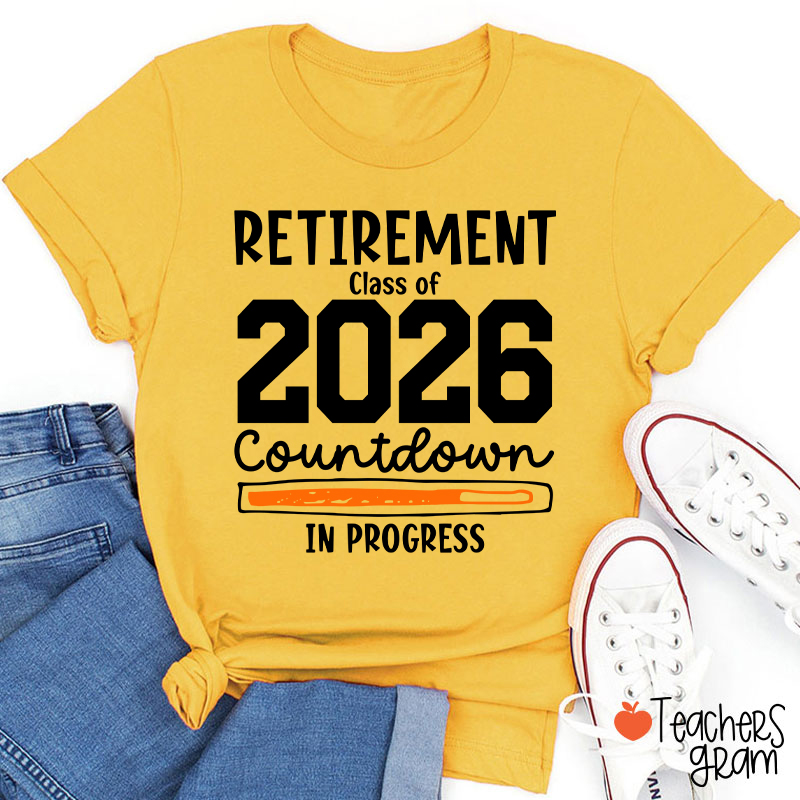Personalized Year Retirement Countdown In Progress Teacher T-Shirt