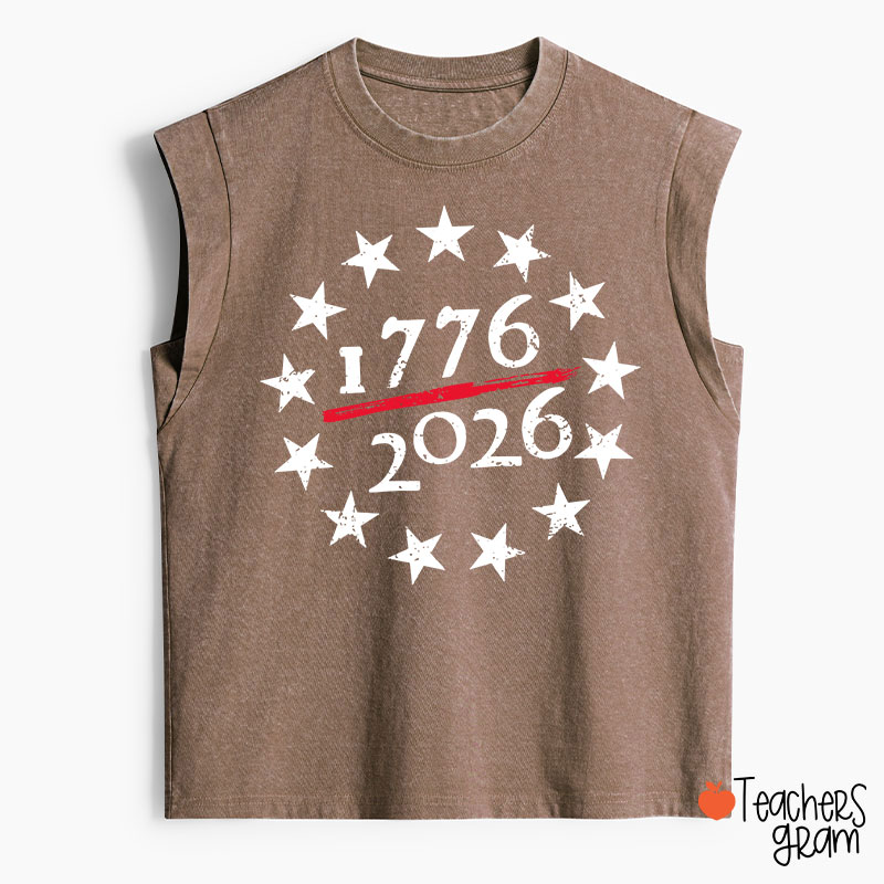 USA 250th Anniversary Teacher Washed Tank Top