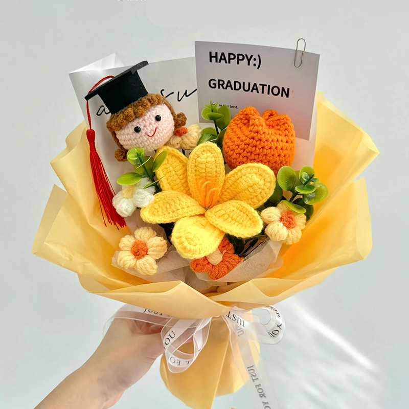 Handmade Crochet Graduation Bouquet