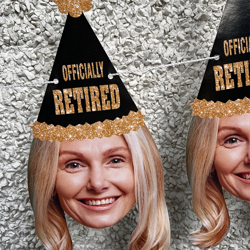 Personalized Face Retirement Teacher Banner