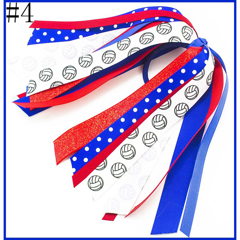 Soccer Ponytail Streamer Hair Ties