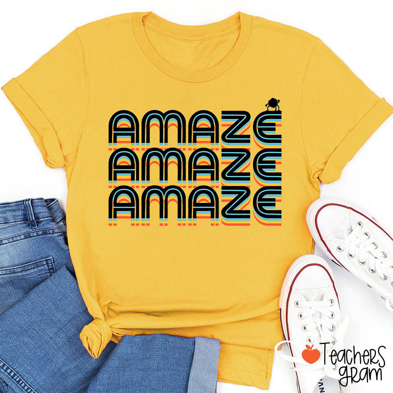 Amaze Rocky Rainbow Teacher T-Shirt