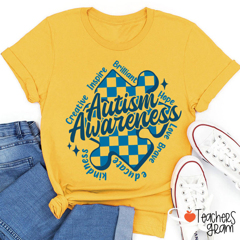 Inspire Brilliant Hope Love Brave Educate Kindness Teacher T-Shirt