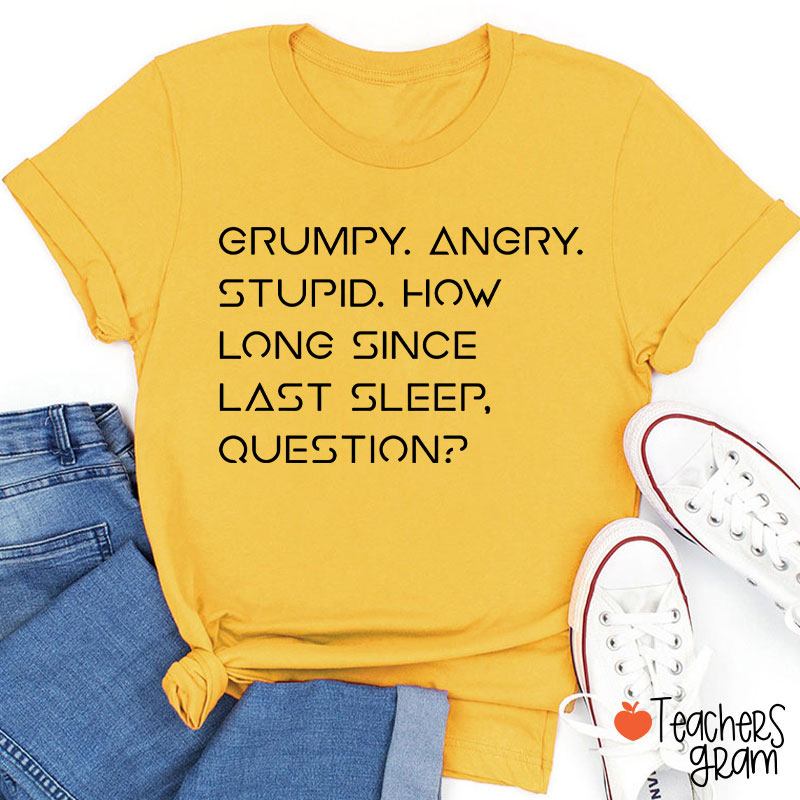 Grumpy Angry Stupid Teacher T-Shirt