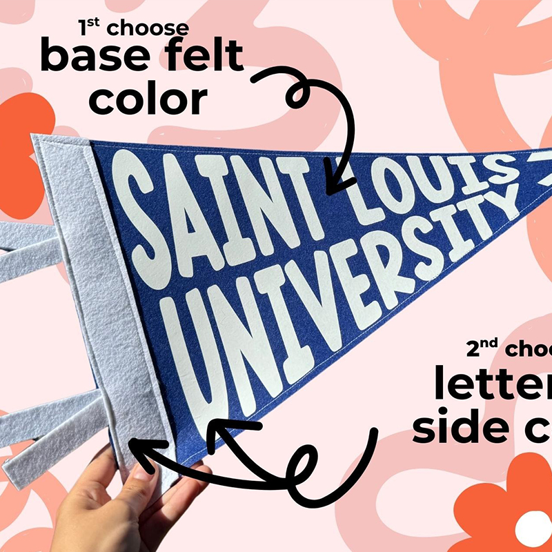 Personalized School Name Felt Pennant