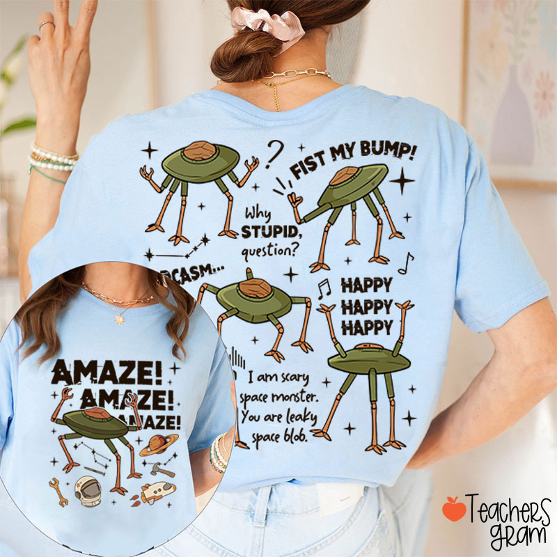 Stone Amaze Amaze Amaze Teacher Two Sided T-Shirt