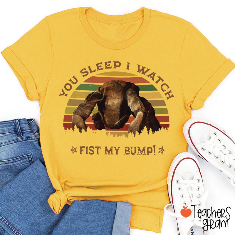 You Sleep I Watch Fist My Bump Teacher T-Shirt