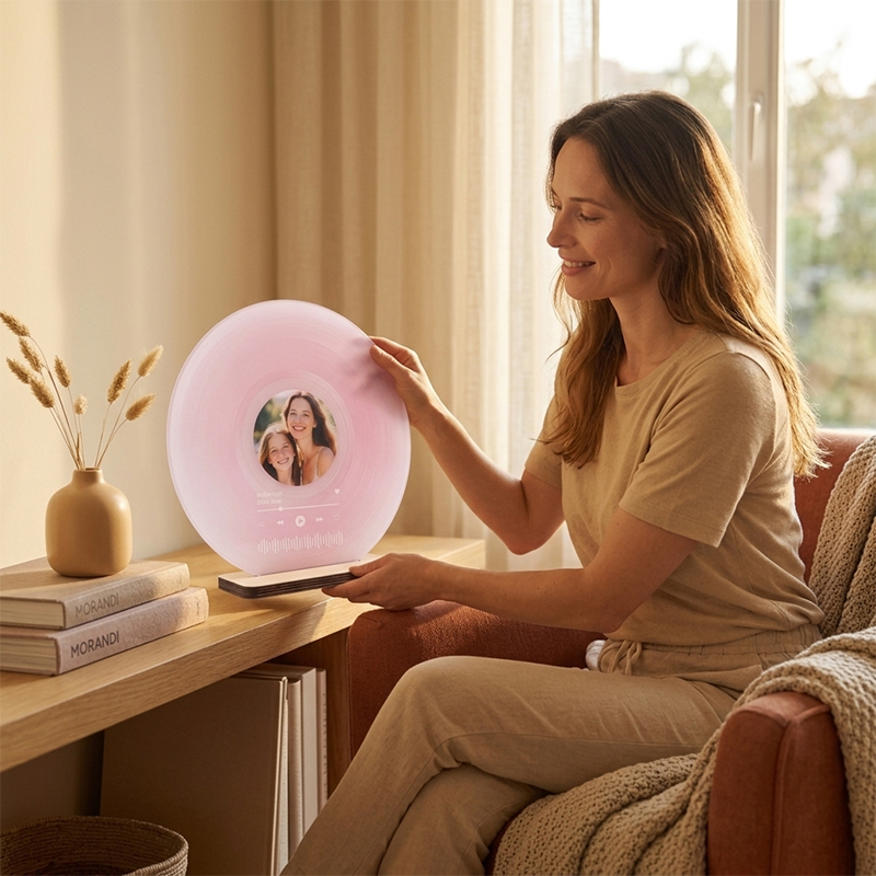 Personalized Photo Record Ornament