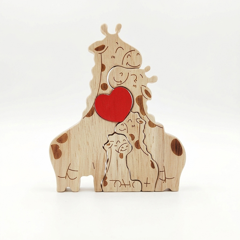 Giraffe Family Puzzle Ornament