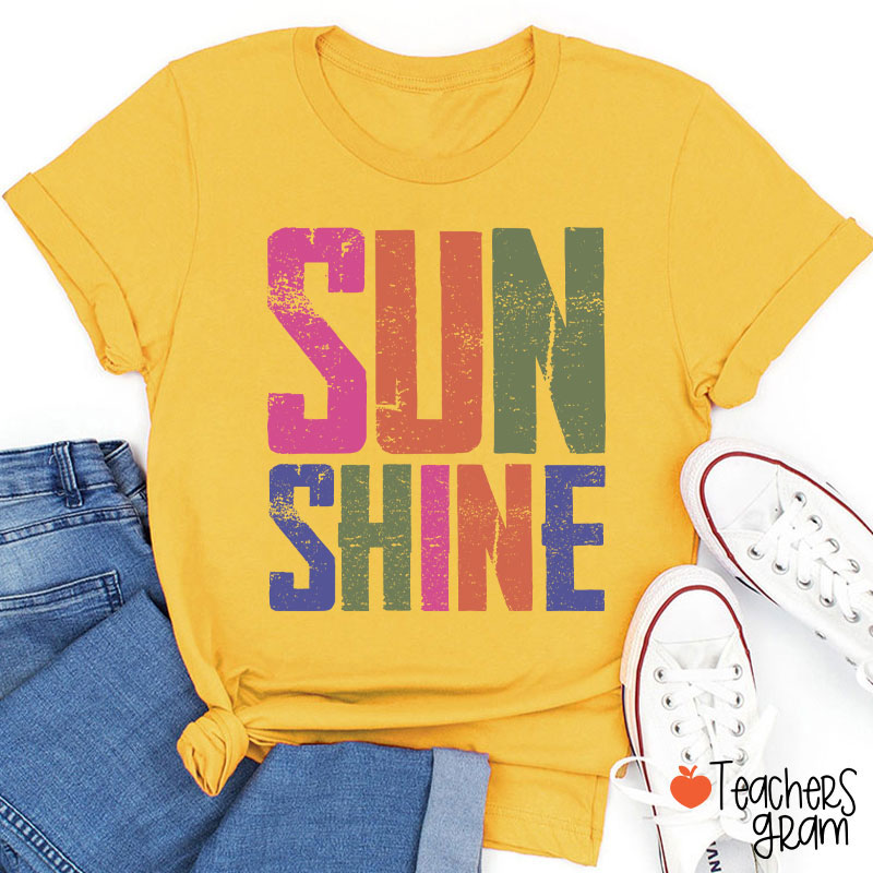 Sun Shine Summer Vibe Teacher T-Shirt