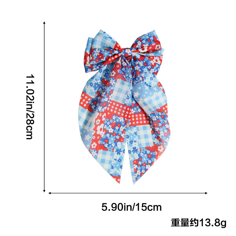 American Flag Teacher Hair Bow Clips