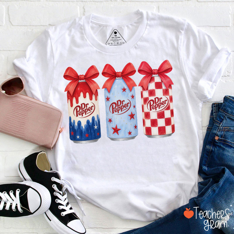 Dr Pepper Patriotic Teacher T-Shirt