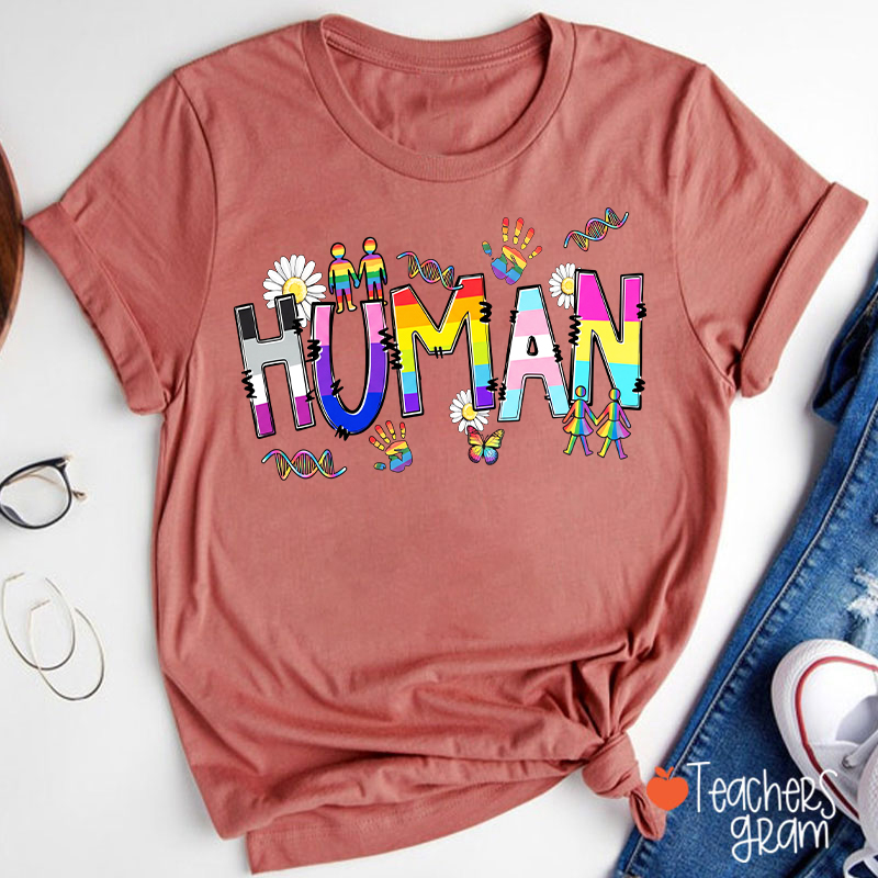 Human Pride Teacher T-Shirt