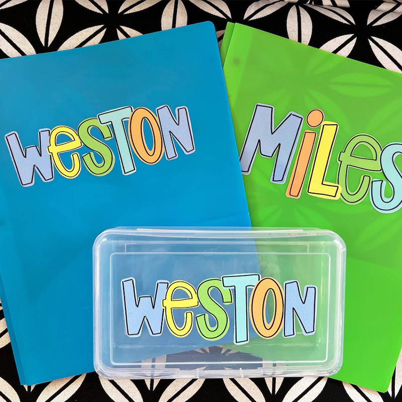 Personalized Name Pocket Folder With Prongs