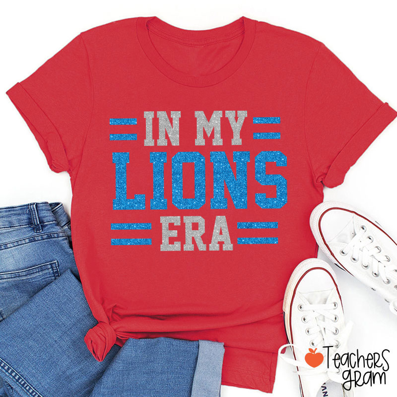 Personalized Mascot Glitter In My School Spirit Era Teacher T-Shirt