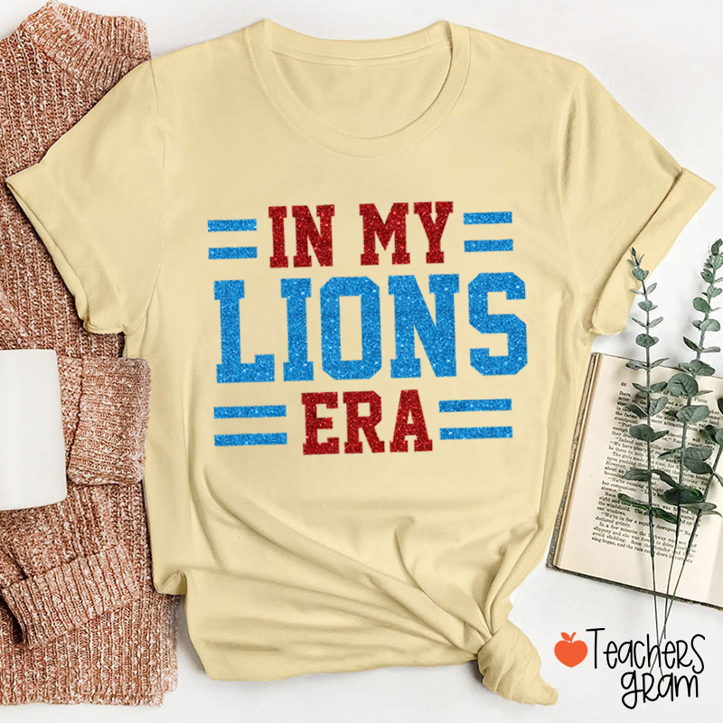 Personalized Mascot Glitter In My School Spirit Era Teacher T-Shirt