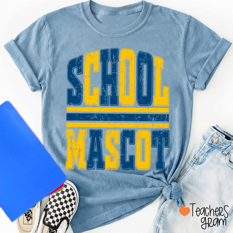 Personalized Sport Distressed Striped Teacher T-Shirt
