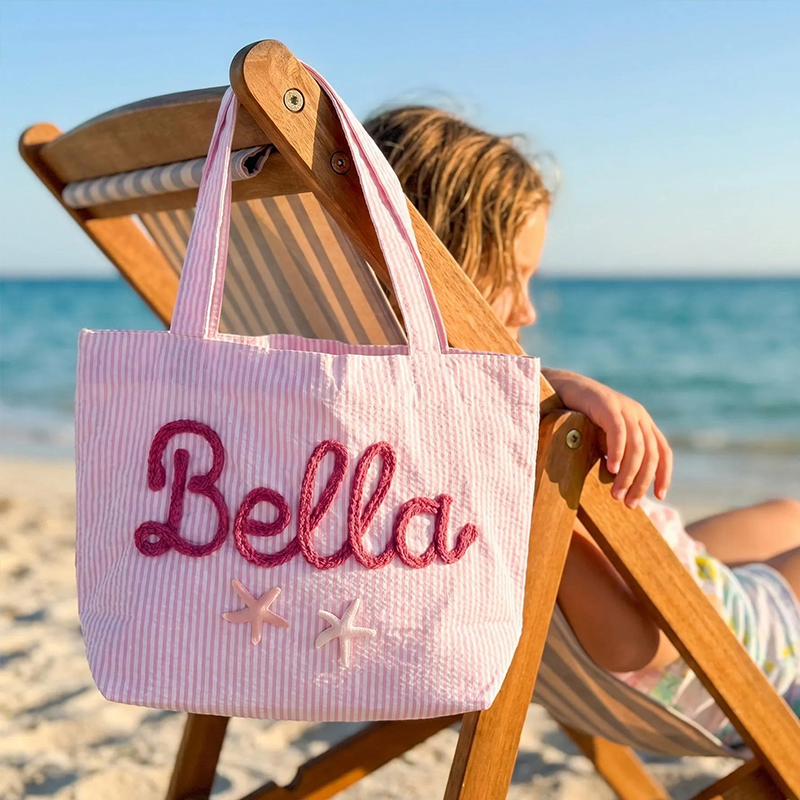 Personalized Name Summer Vacation Beach Tote Bag