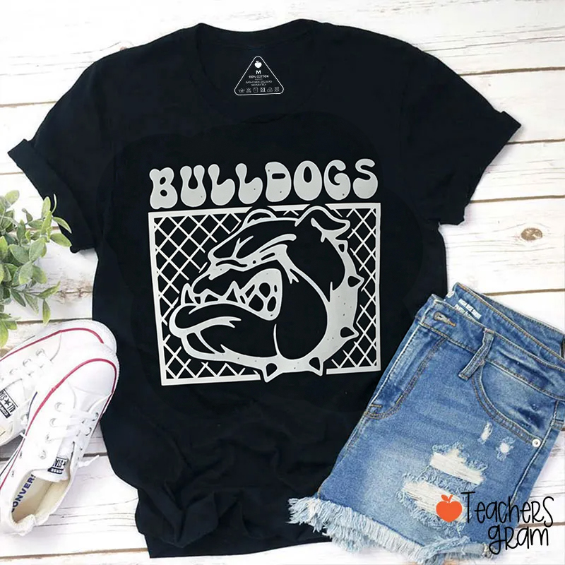 Personalized School Spirit Mascot Vintage Distressed Teacher T-Shirt