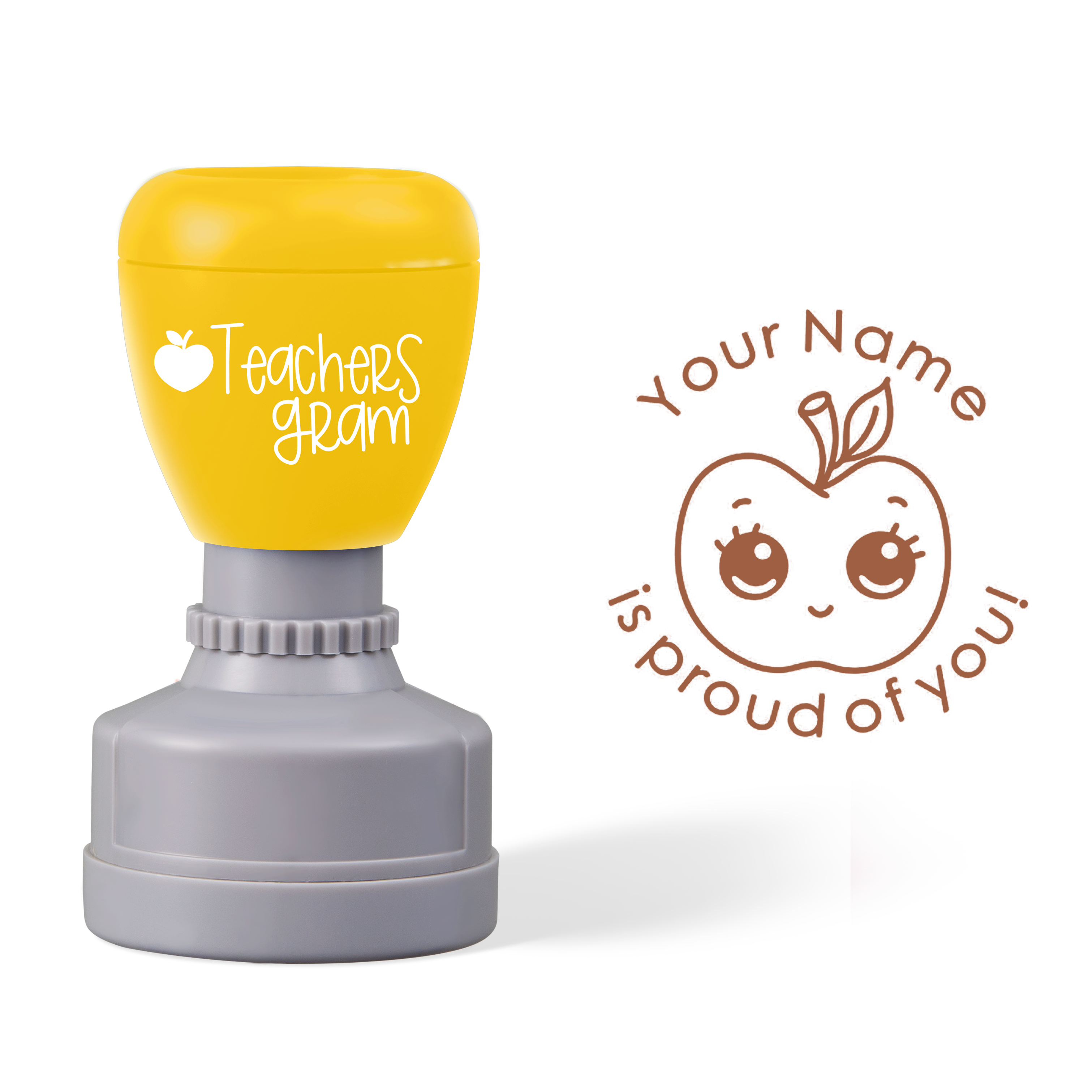Personalized Name Is Proud Of You Teacher Stamp