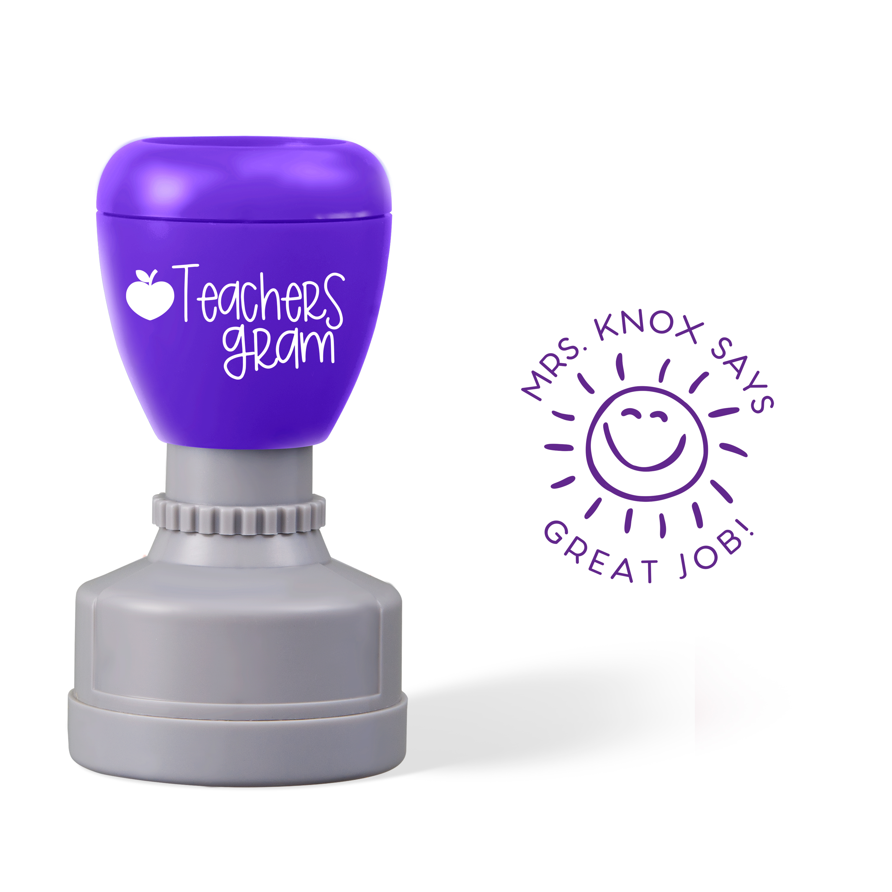 Personalized Great Job Sunshine Teacher Stamp
