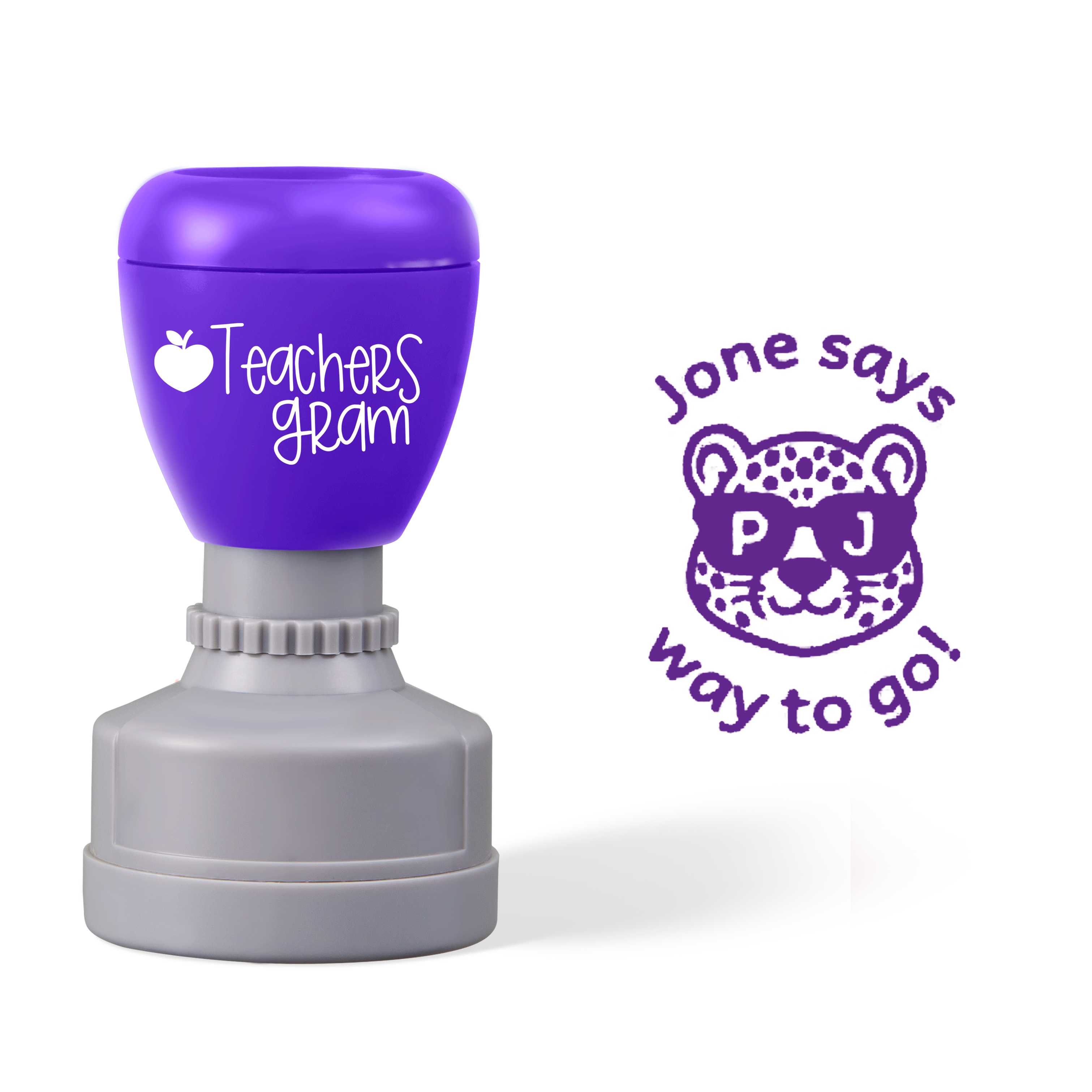 Personalized Name Jone Says Way To Go Teacher Stamp