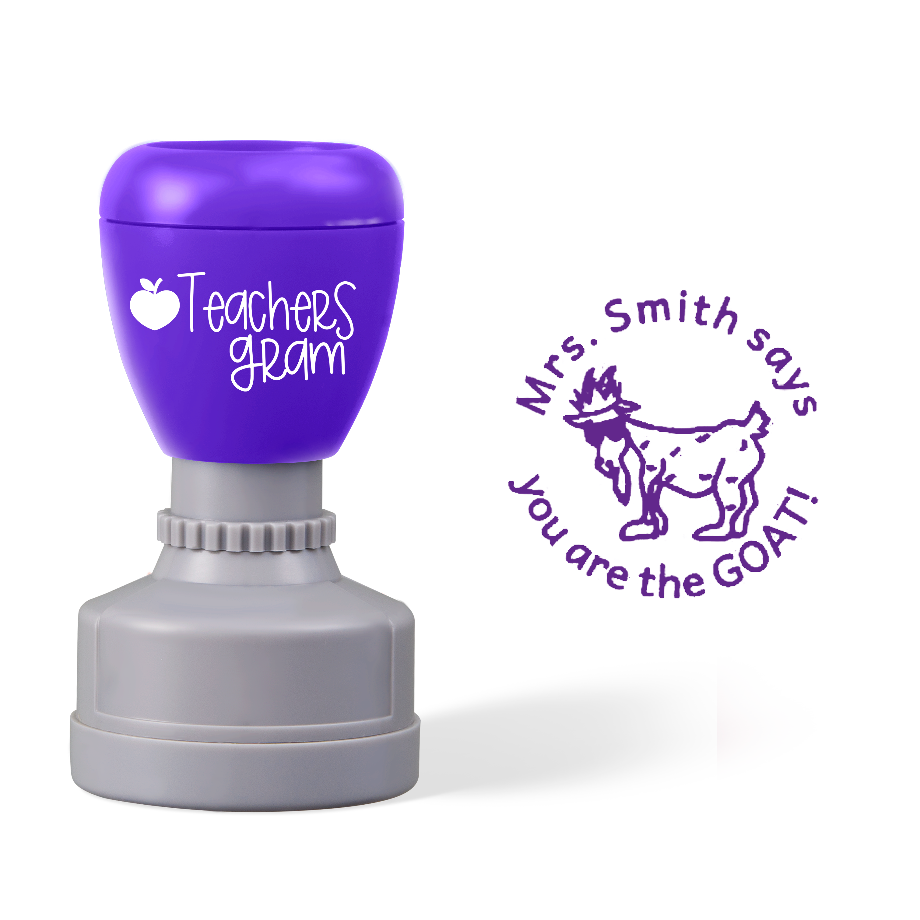 Personalized Name Says You Are The Goat Teacher Stamp