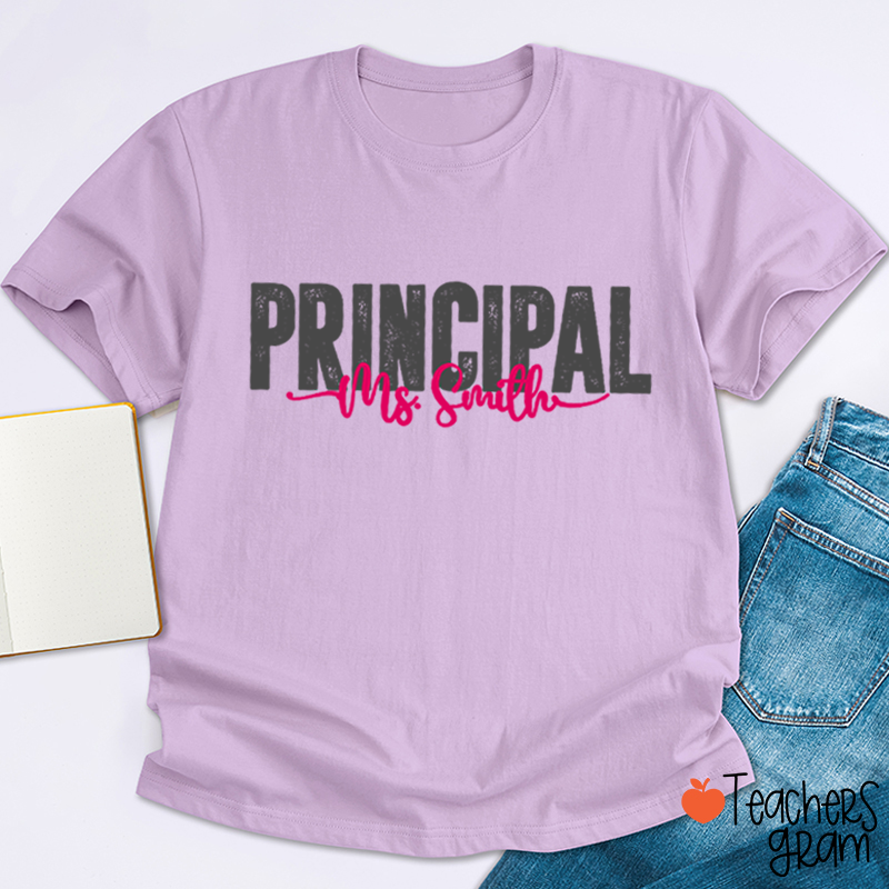 Personalized Name Distressed Assistant Teacher T-Shirt