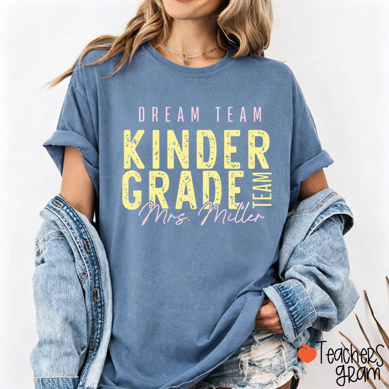 Personalized Grade School Supply Teacher T-Shirt