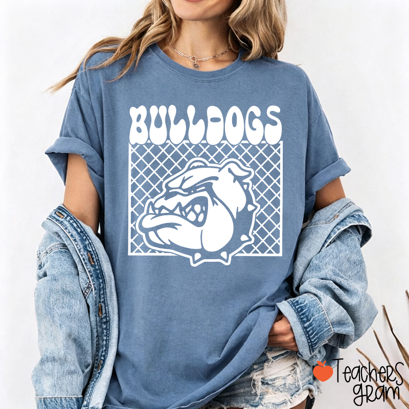 Personalized School Spirit Mascot Vintage Distressed Teacher T-Shirt