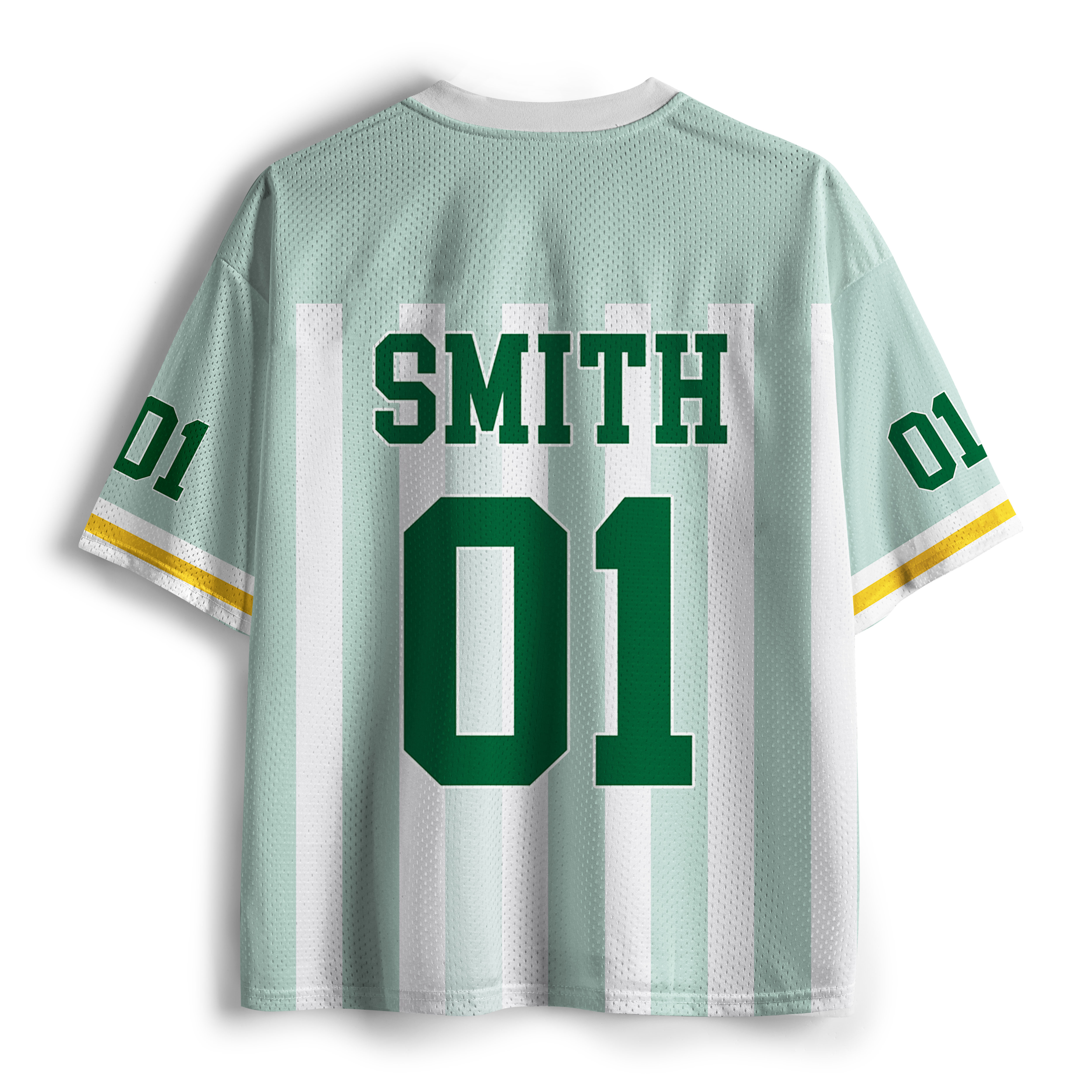 Personalized Mascot Pennant Initial School Spirit Teacher Mesh Jersey