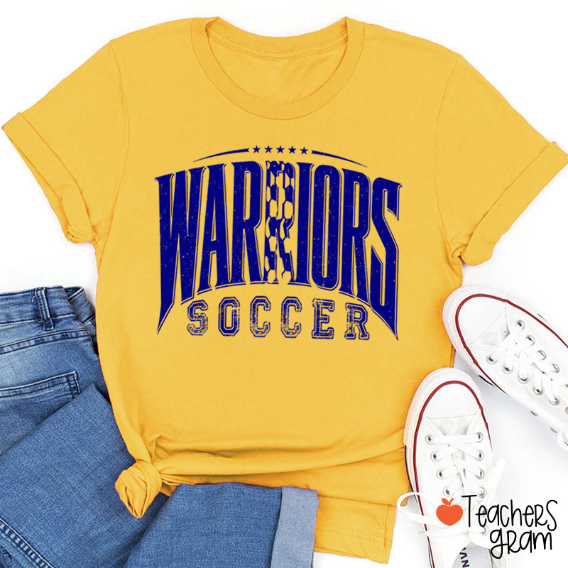 Personalized Mascot Vintage Distressed Football Star Graphic Teacher T‑Shirt