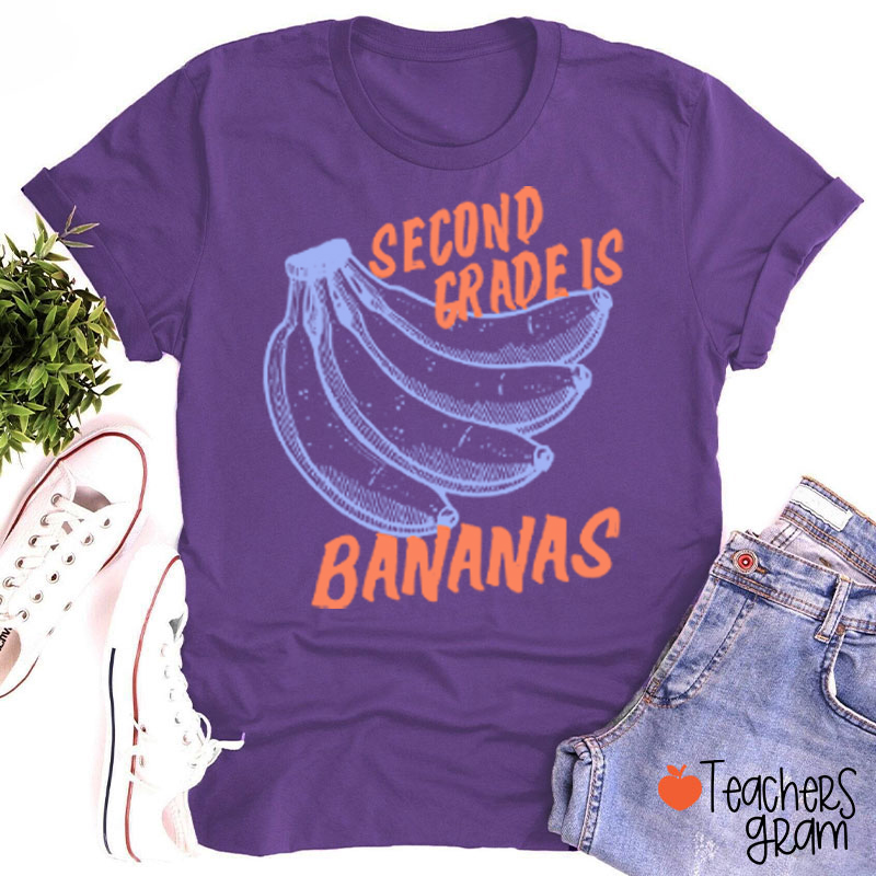 Personalized Grade Bananas Teacher T-Shirt