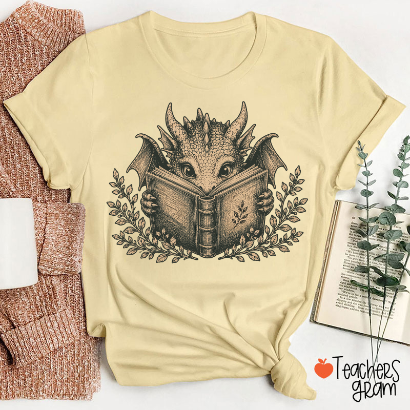 Reading Dragon Teacher T-Shirt