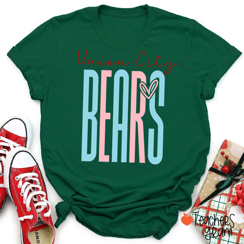Personalized Mascot Heart Teacher T-Shirt