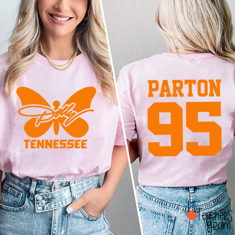 Dolly Tennessee Butterfly Parton 95 Teacher Two Sided  T-Shirt