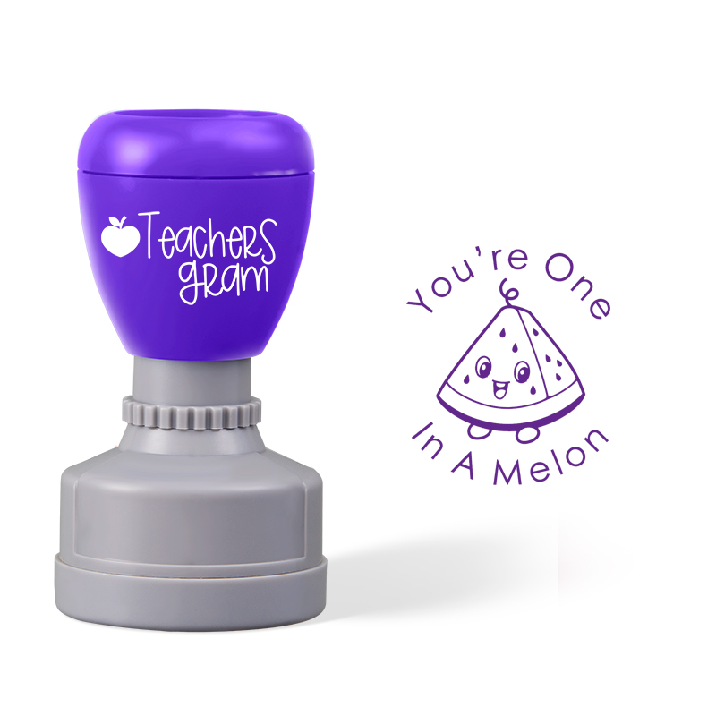 Says Youre One In A Melon Teacher Stamp