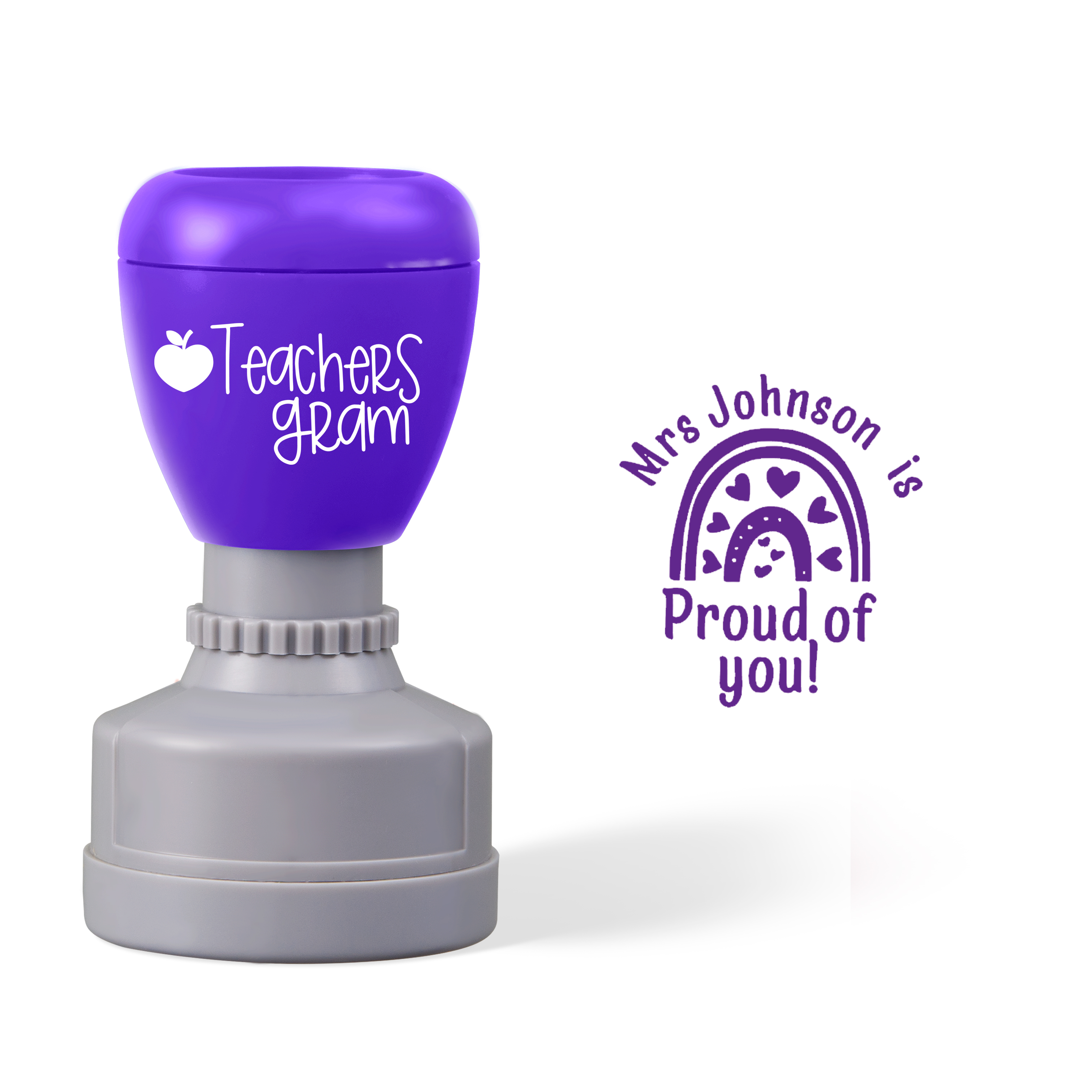 Personalized Name Is Proud Of You Teacher Stamp