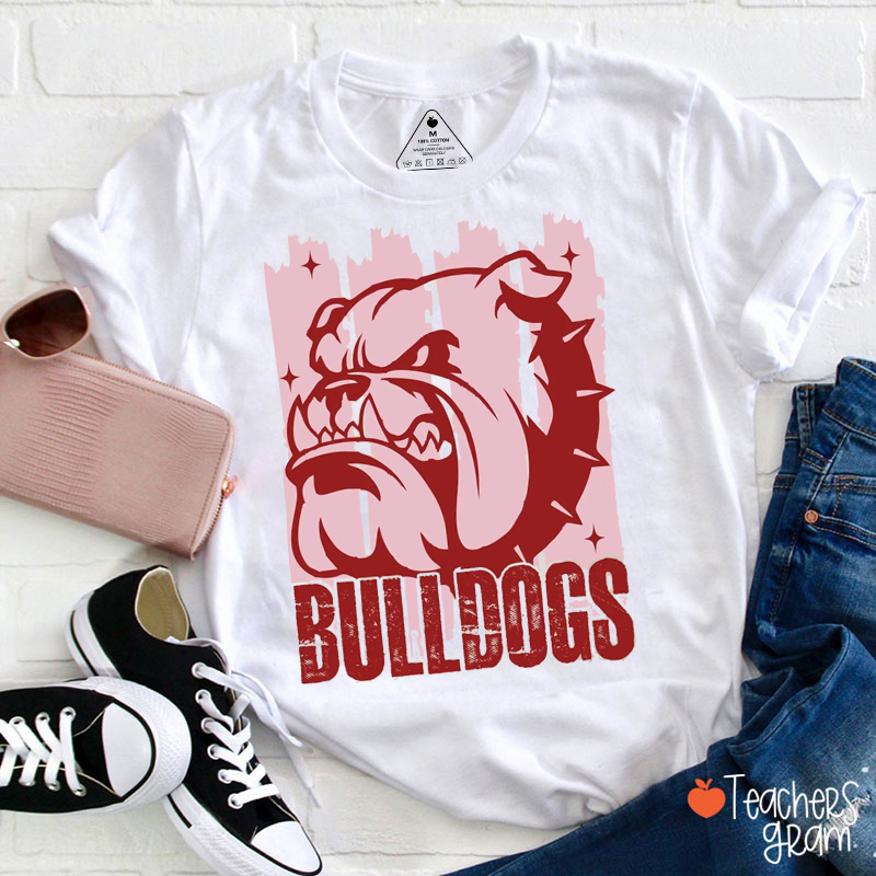 Personalized Mascot Stripes Game Day Teacher T-Shirt