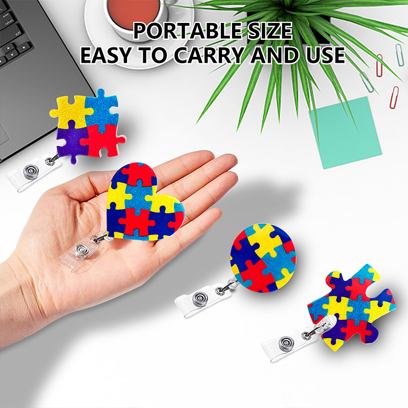 Autism Acrylic Teacher Badge Reel