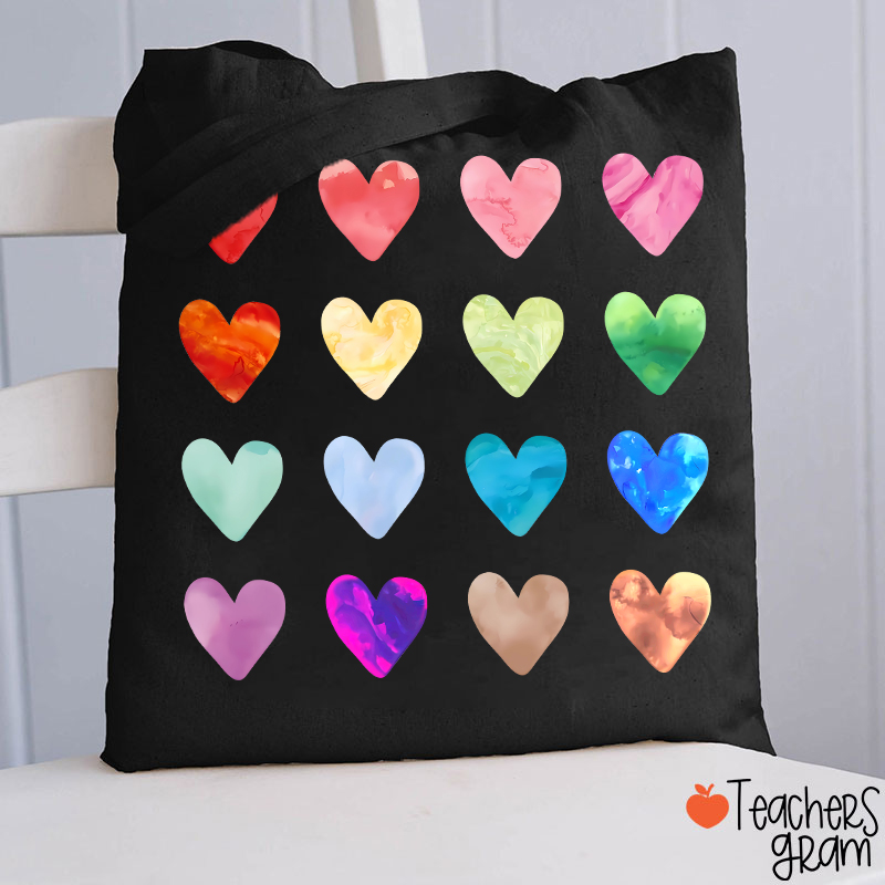 Colorful Love Combination Teacher Tote Bag