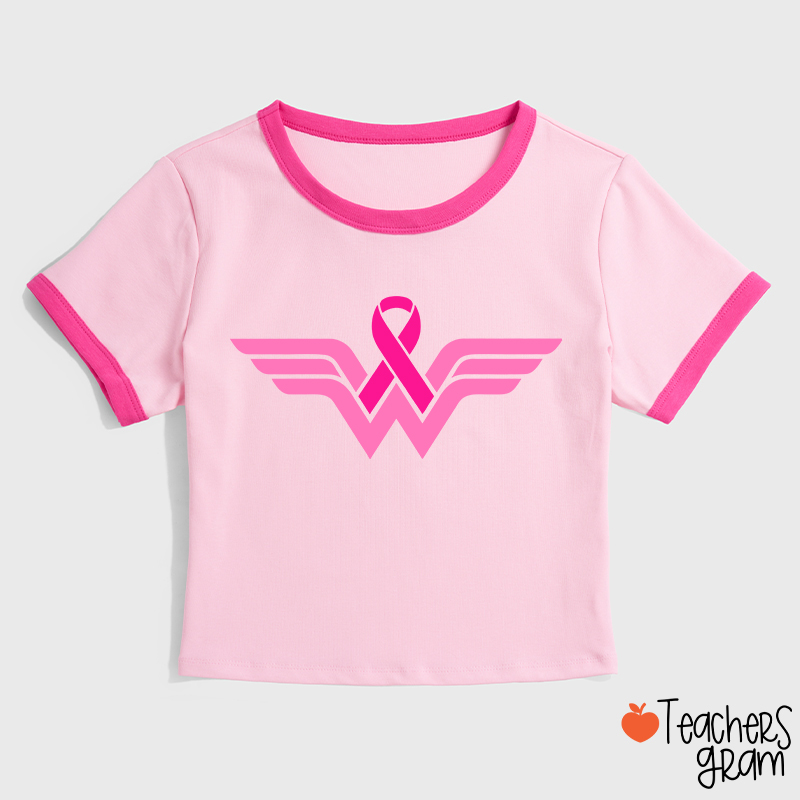 Strong Woman Cancer Fighter Teacher Ringer T-Shirt
