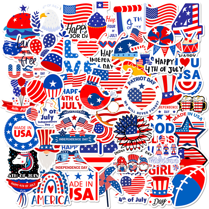 50 PCS American Independence Day Teacher Stickers