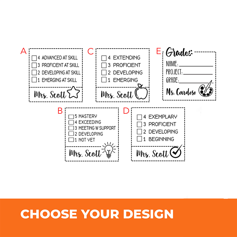 Personalized Teacher Grading Teacher Rectangle Stamp