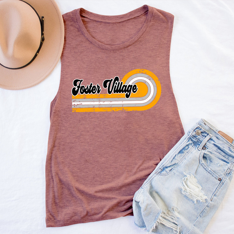 Personalized Retro Mascot School Spirit Teacher Tank Top