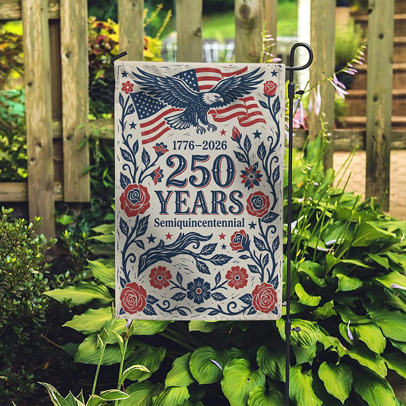 50th Anniversary Eagle Design Teacher Garden Flag