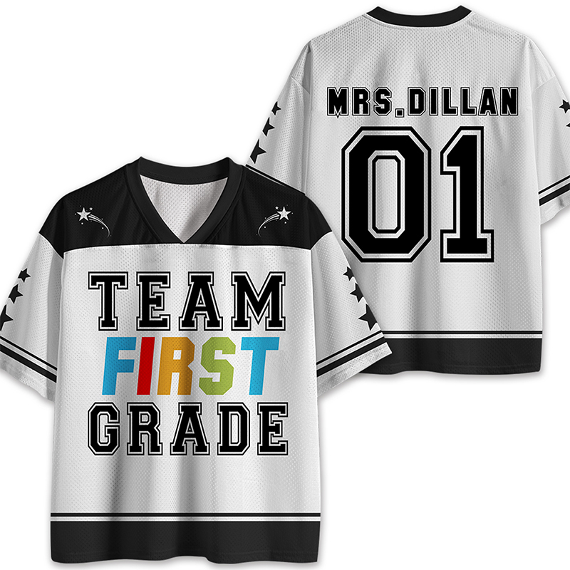 Personalized Grade And Name Dream Team Teacher Mesh Jersey