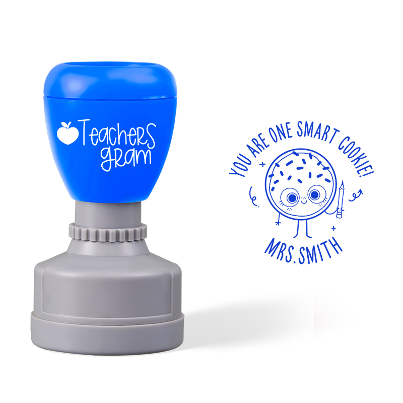 Personalized Name You Are One Smart Cookie Teacher Stamp