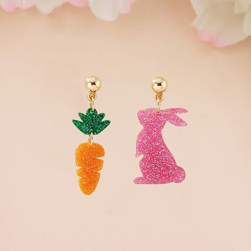 Cute Easter Bunny Teacher Acrylic Earrings